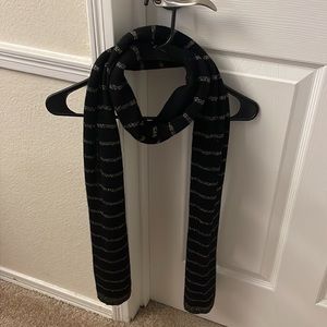 Cashmere Black Striped Scarf